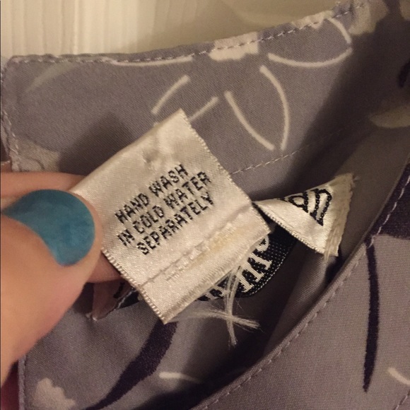 Purple/Gray flower print dress - Picture 6 of 6